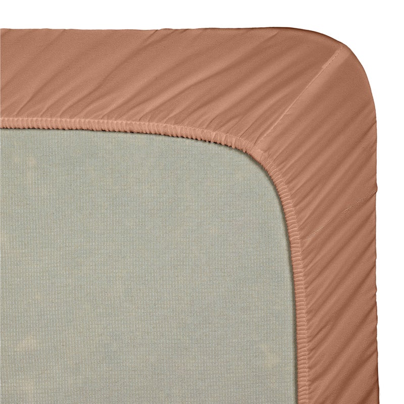 Clara Clark Â® Supreme 1500 Collection 4pc Bed Sheet Set - Queen Size, Burnt Sienna (Rust, Orange Brown) - Image 3