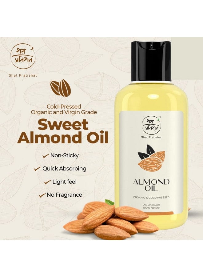 SHAT PRATISHAT Pure Sweet Almond Oil, Cold-Pressed, Virgin Grade, Organic Oil, Natural Nourishment For Hair, Face - Image 3