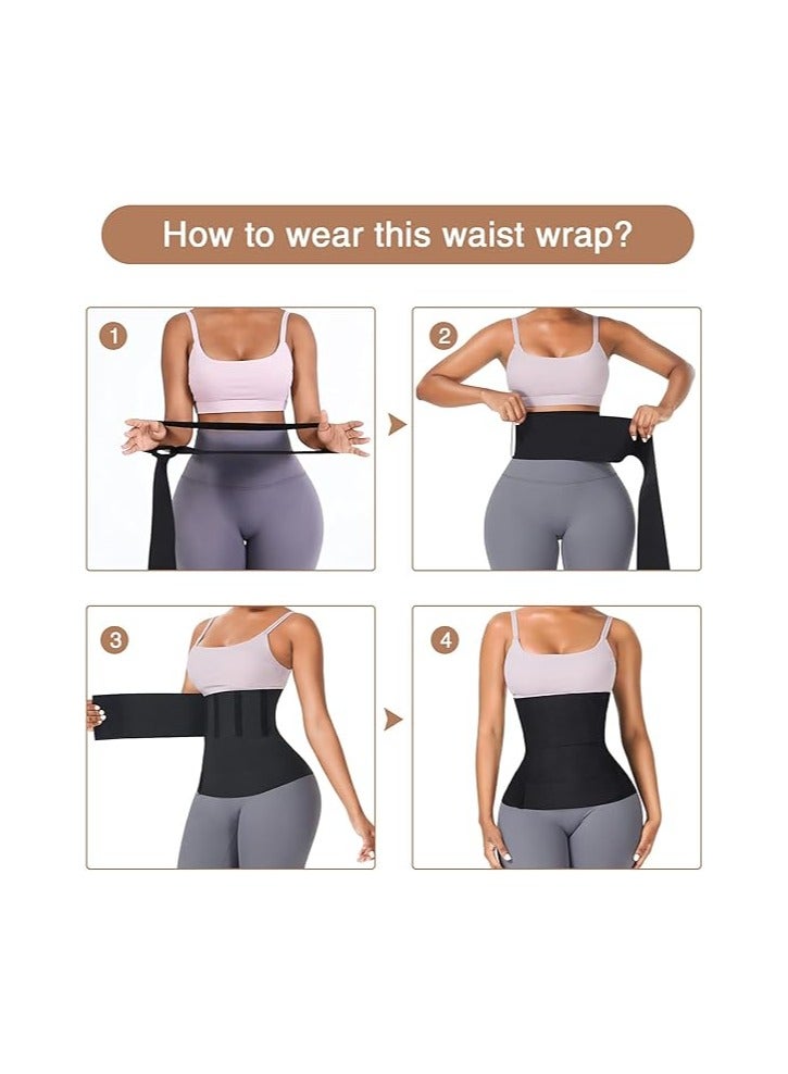Women Slimming Elastic Tummy Invisible Wrap Belt For Weight Loss Waist Trainer Tape - Image 4