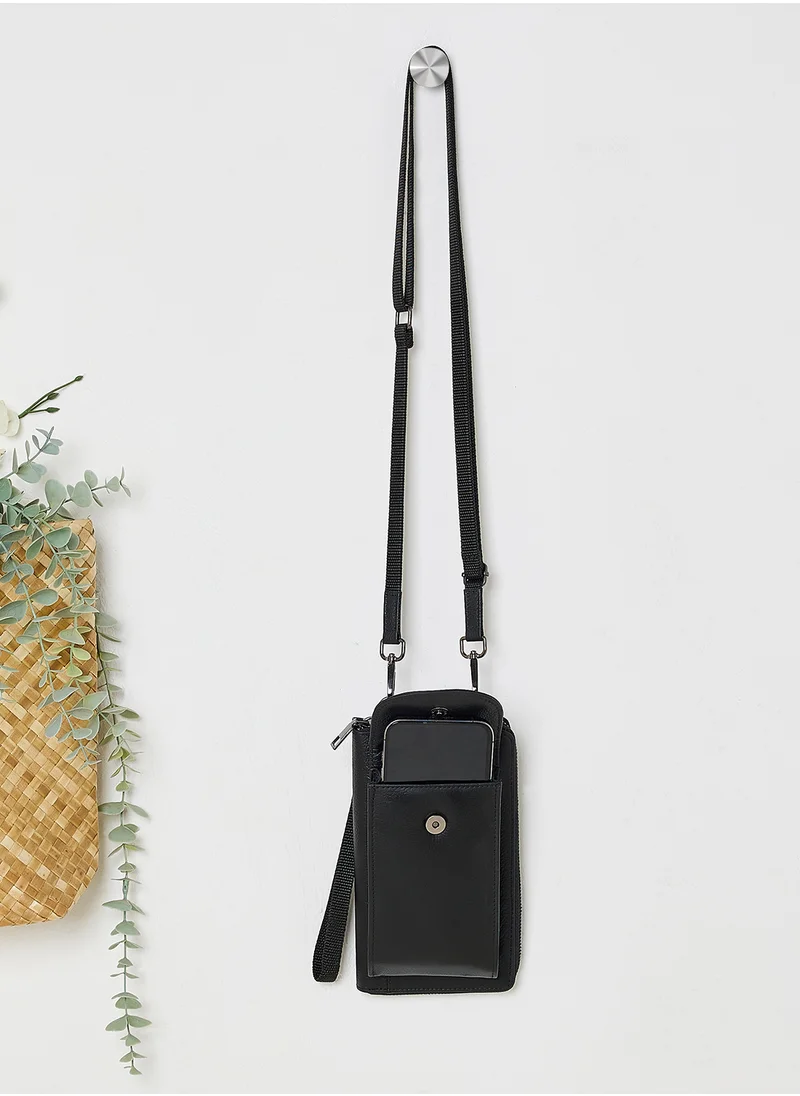 روبرت وود Genuine Leather Cross Body Phone Messenger