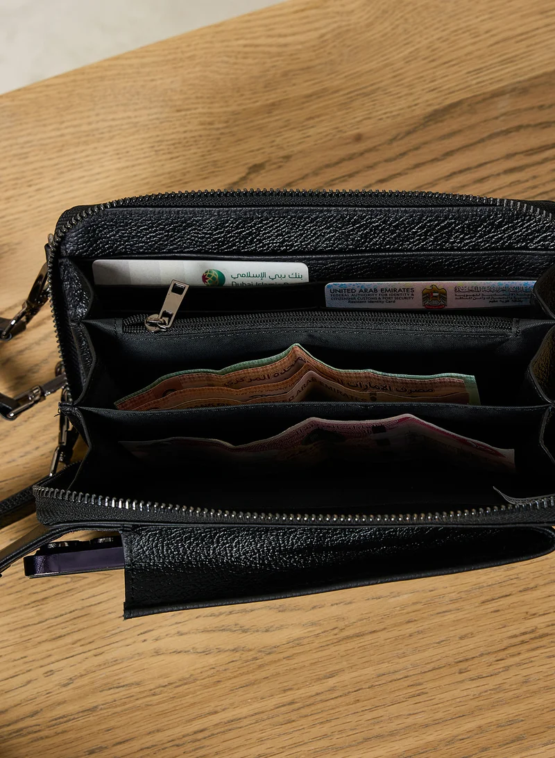 Robert Wood Genuine Leather Cross Body Phone Messenger