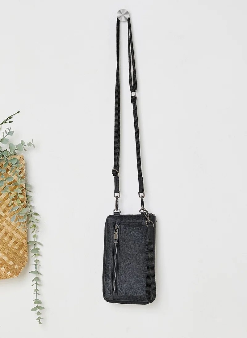 Robert Wood Genuine Leather Cross Body Phone Messenger