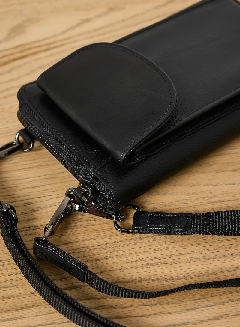 Robert Wood Genuine Leather Cross Body Phone Messenger