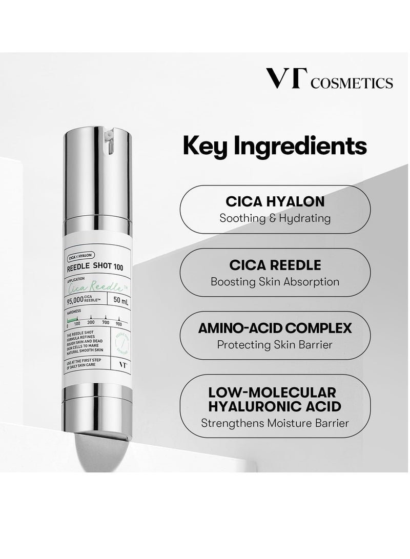 VT COSMETICS Mild Reedle Shot 50, Day & Night Repairing Essence for Dull, Tired Skin 1.69Fl Oz(50ml) - Image 3