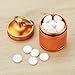 MEECN Keychain Pill Holder Box Aluminum Waterproof Container Pill Organizer for Outdoor Travel Camping Size 16 x 16 x 2 in Orange - Image 4
