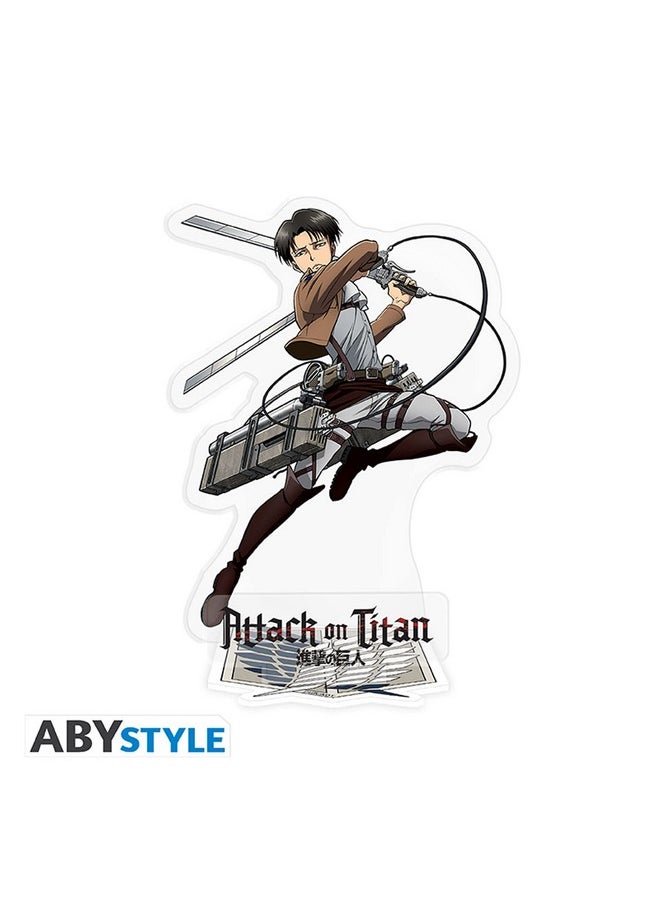 أبيستايل نموذج حامل أكريليك من ABYSTYLE Attack on Titan Levi مقاس 4 بوصات من الأكريليك®، ملحقات سطح المكتب، هدايا، سلع  - Image 2