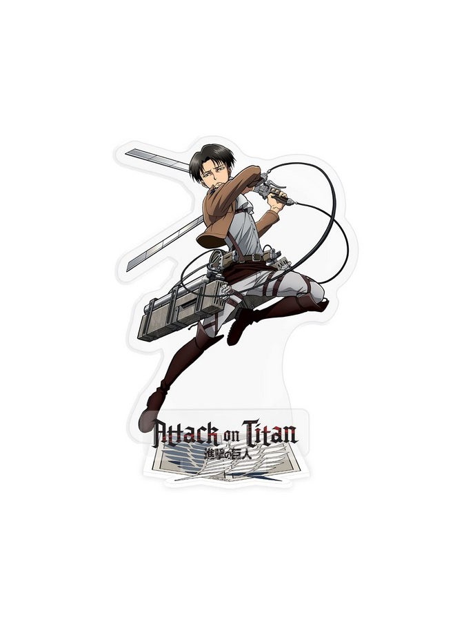 أبيستايل نموذج حامل أكريليك من ABYSTYLE Attack on Titan Levi مقاس 4 بوصات من الأكريليك®، ملحقات سطح المكتب، هدايا، سلع  - Image 1