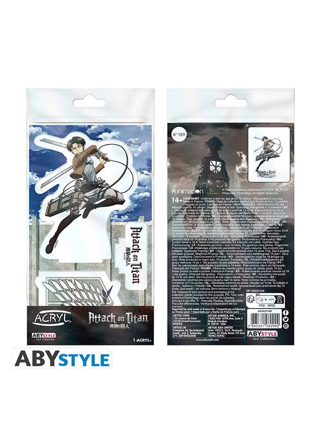 أبيستايل نموذج حامل أكريليك من ABYSTYLE Attack on Titan Levi مقاس 4 بوصات من الأكريليك®، ملحقات سطح المكتب، هدايا، سلع  - Image 5