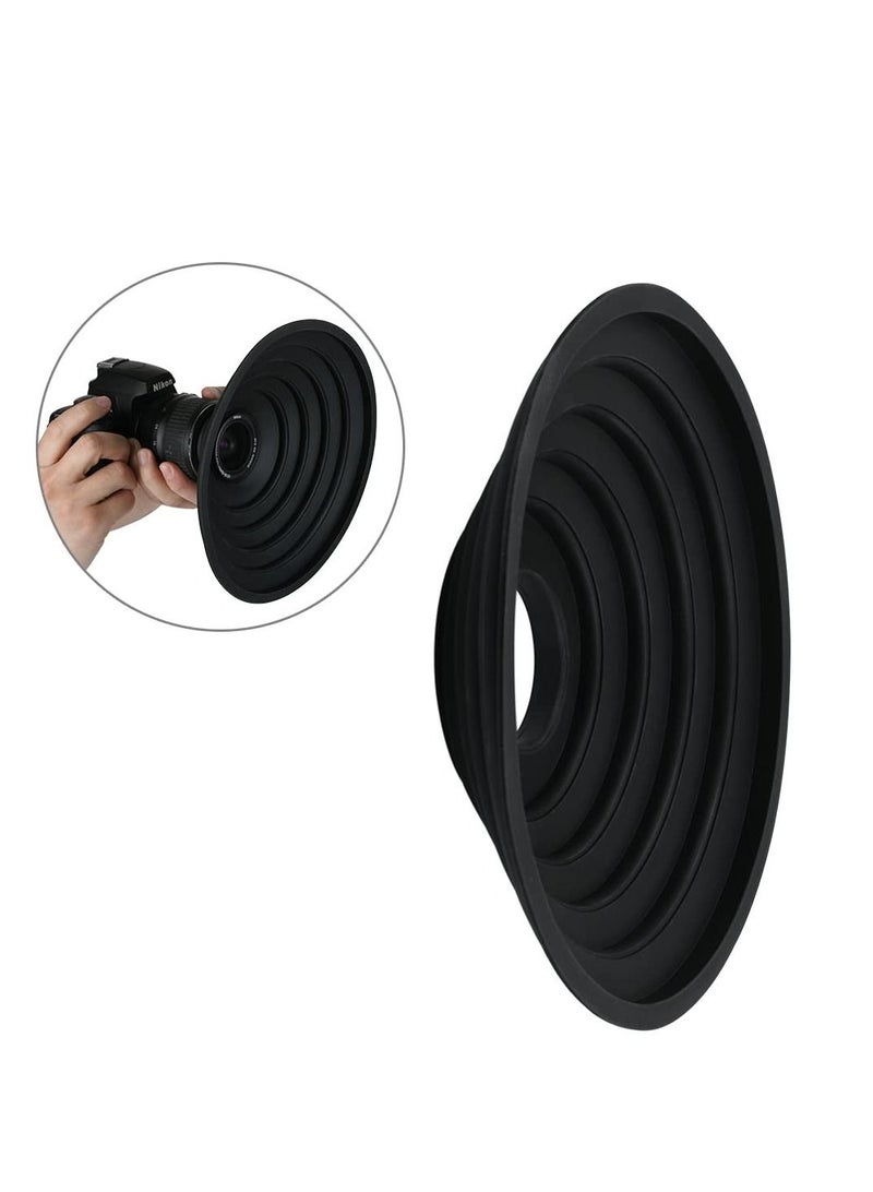 Excefore Rubber Lens Hood, Anti-Reflective Silicone Collapsible Len Hood, Blocks Unnecessary Reflection and Glare, Compatible with Nikon, Canon, Pentax, Sony 50-70mm Camera Lens  - Image 2