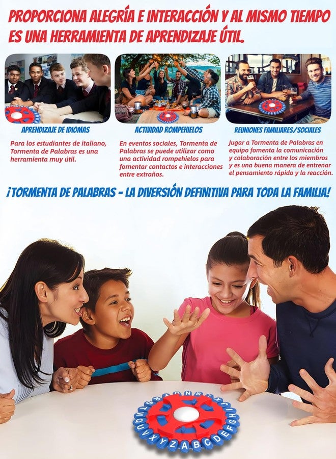 Aodomis 26 Teclas Basta Juego De Mesa, Juegos De Mesa En EspañOl, Spanish Games, Quick Thinking Letter Pressing Word Game, A Great Board Game for Family and Friends (MX) - Image 2