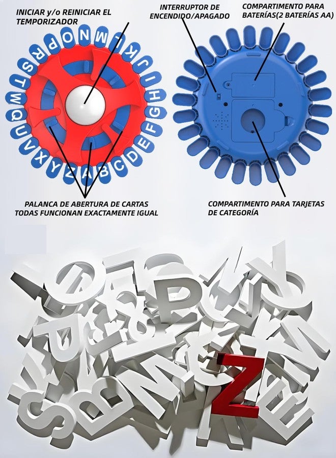 Aodomis 26 Teclas Basta Juego De Mesa, Juegos De Mesa En EspañOl, Spanish Games, Quick Thinking Letter Pressing Word Game, A Great Board Game for Family and Friends (MX) - Image 4