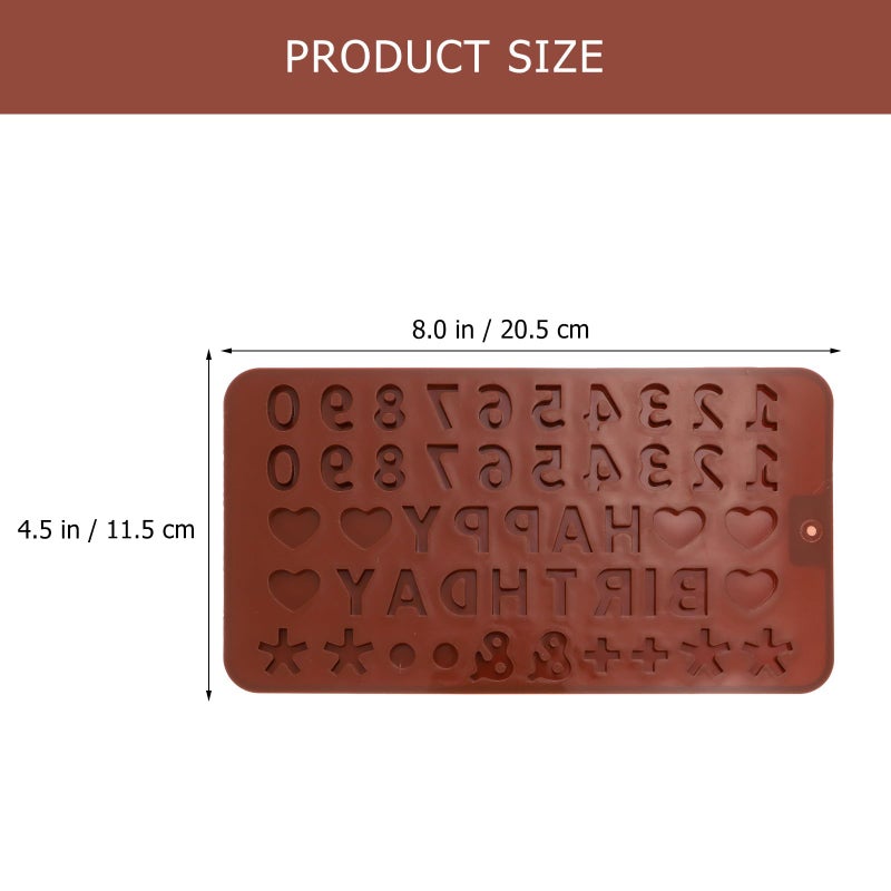 Heat Resistant Silicone Chocolate Mold Set 3pcs Alphabet Number Candy Molds for Baking DIY - Image 3