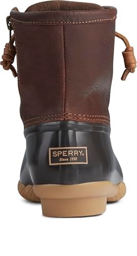Sperry Womens Saltwater Boots, Tan/Dk Brown, 7.5 - Image 4