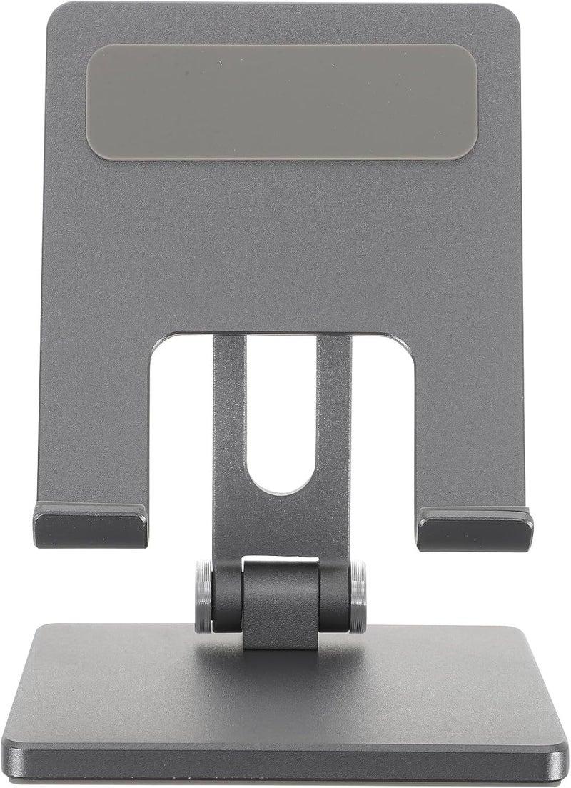Adjustable Tablet Stand Desktop Holder Compact Foldable Tablet Bracket Portable Aluminum Alloy for Office and Home Use Space Gray Medium Size - Image 1
