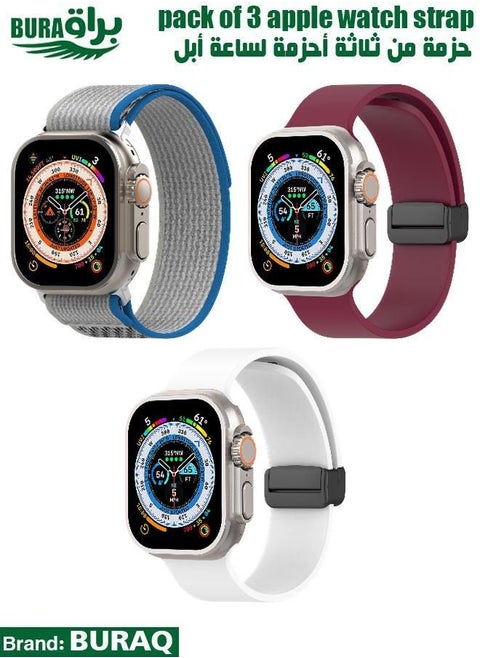 Apple Watch Band Strap For Apple Watch Ultra 2/Ultra 49mm, Series 10 46mm, 9/8/7 45mm, SE2/SE/6/5/4 44mm, 3/2/1 42mm