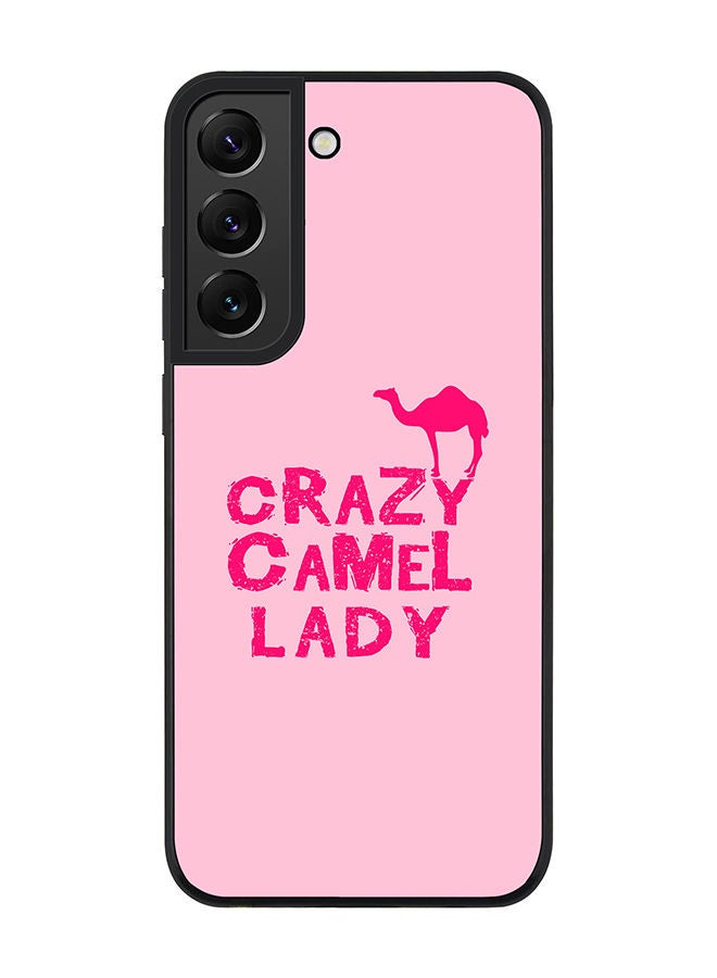 Stylizedd Rugged Black edge case for Samsung Galaxy S21 5G Slim fit Soft Case Flexible Rubber Edges Anti Drop TPU Gel Thin Cover - Crazy Camel Lady - Image 1