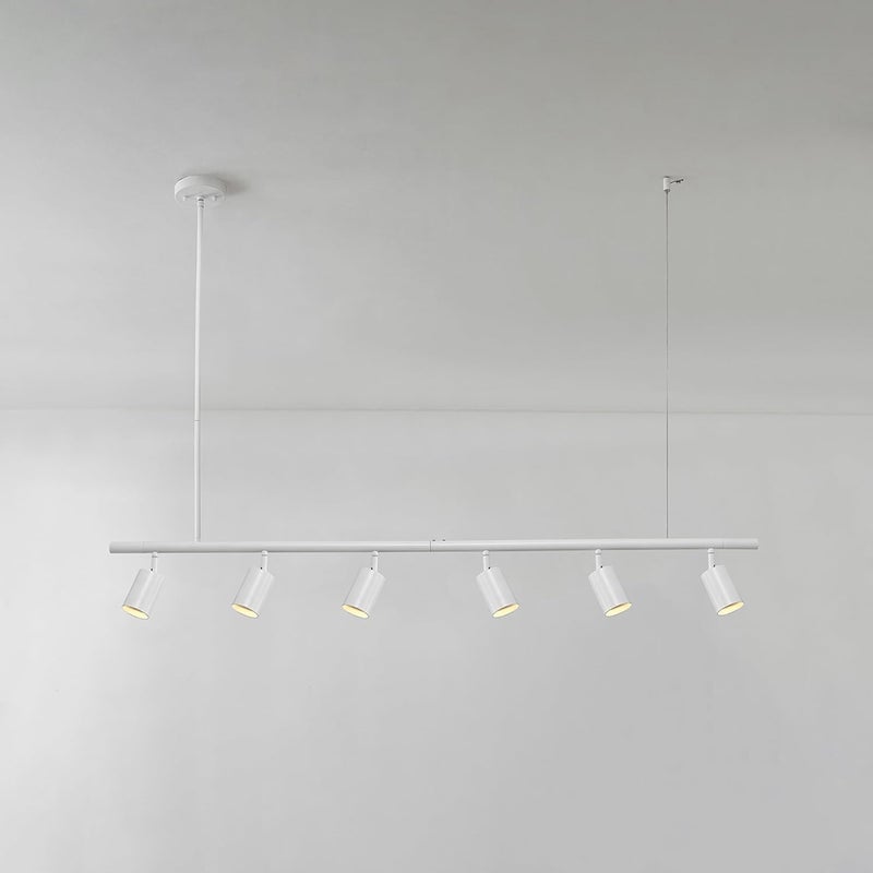 Globe Electric 64000124 55" 6-Light Adjustable Height Track Lighting, Matte White, Pivoting Heads, Modern Ceiling Light for Kitchen, Hallway or Dining Room, Dimmer Switch Compatible - Image 5