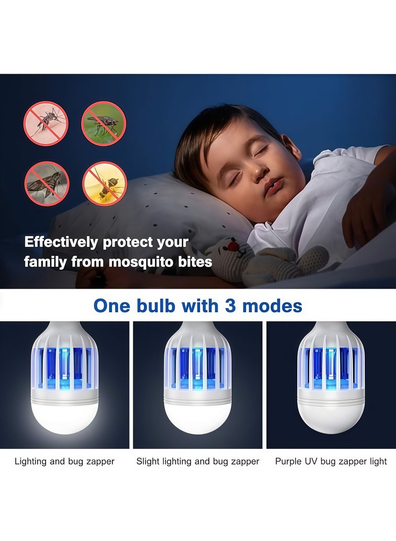 Lurette 9W 2-in-1 LED Mosquito Killer Bulb, Energy Saving E27 UV Insect Zapper Light Bulb, Anti-Mosquito Fly Bug Trap Lamp for Indoor and Outdoor - Image 2