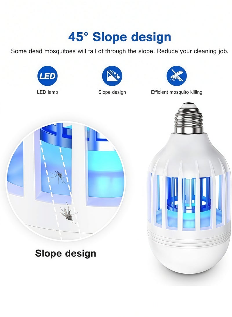Lurette 9W 2-in-1 LED Mosquito Killer Bulb, Energy Saving E27 UV Insect Zapper Light Bulb, Anti-Mosquito Fly Bug Trap Lamp for Indoor and Outdoor - Image 5