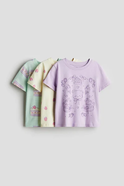 H&M 3-Pack Printed Jersey Tops