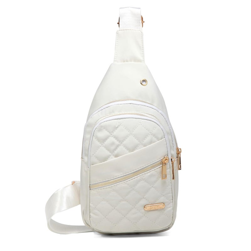 AOSTIHOT Crossbody Small Sling Backpack Sling Bag for Women, Chest Bag Daypack Crossbody for Travel Sport Running Hiking Beige - Image 2