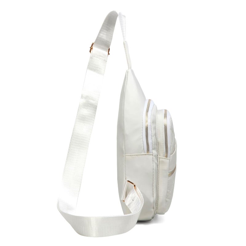AOSTIHOT Crossbody Small Sling Backpack Sling Bag for Women, Chest Bag Daypack Crossbody for Travel Sport Running Hiking Beige - Image 3