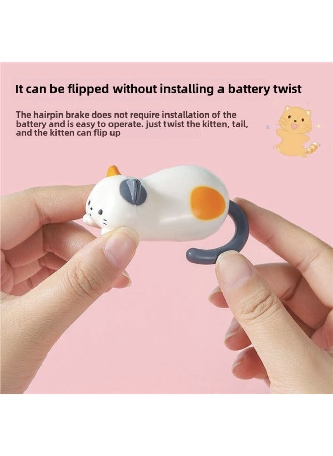 null - Coil Tumble Cat Tail Winding Cute Cat Three Flowers Cat Rolling Circle True Decompression Toy Cat-Color:Hairpin Rolling Kitten 3 Pack - Image 1