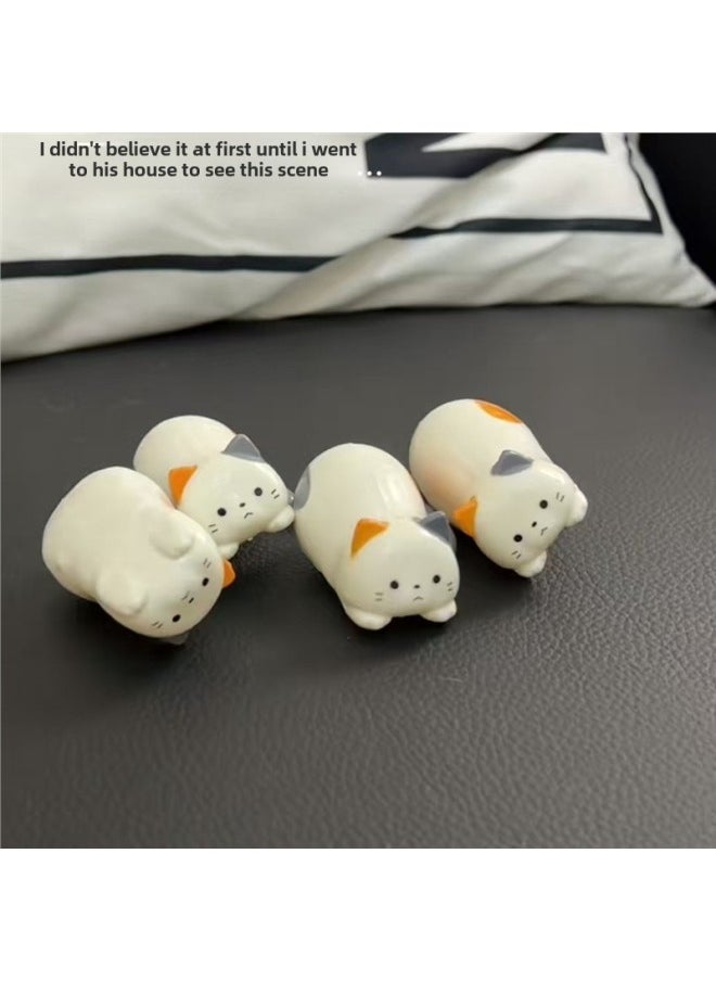 null - Coil Tumble Cat Tail Winding Cute Cat Three Flowers Cat Rolling Circle True Decompression Toy Cat-Color:Hairpin Rolling Kitten 3 Pack - Image 1
