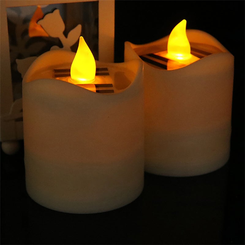 6pcs Solar Flameless Candle Lamp Solar Flashing Candle Lamp Solar Candle Lights - Image 5