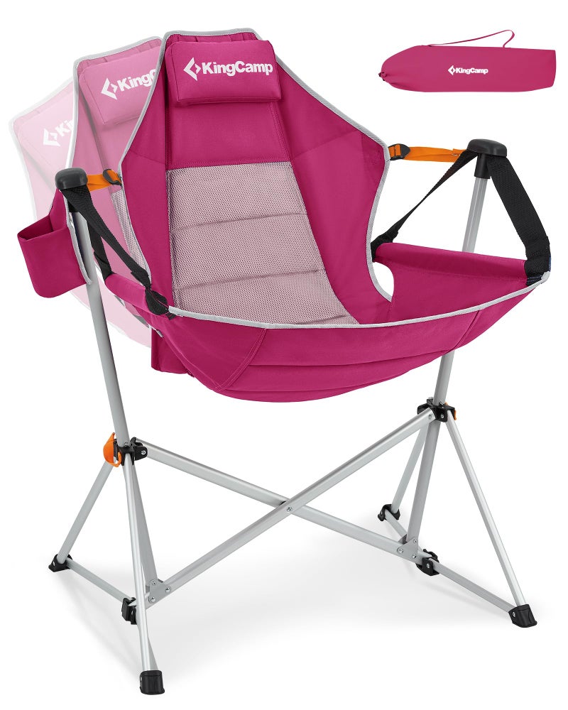 KingCamp Hammock Camping Chair, Swinging Portable Folding Camp Chairs for Adults Max 400lbs Heavy Duty Foldable Oversized Rocker with Aluminum Alloy Frame Cup Holder for Outdoor Beach Patio Sport - Image 1