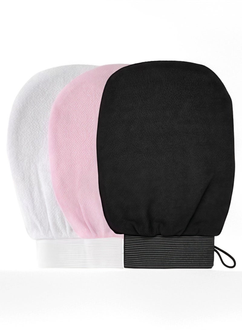 3-Piece Natural Silk Magic Body Cleaner Scrub exfoliating bath glove - Image 1