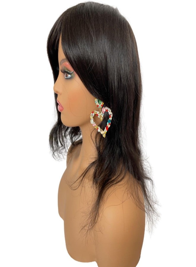 Voloria 12INCH Hair Toppers for Women Real Human Hair Topper Miduim Density Full PU Base Hairpiece Hair Extensions (1B Black Color) - Image 3