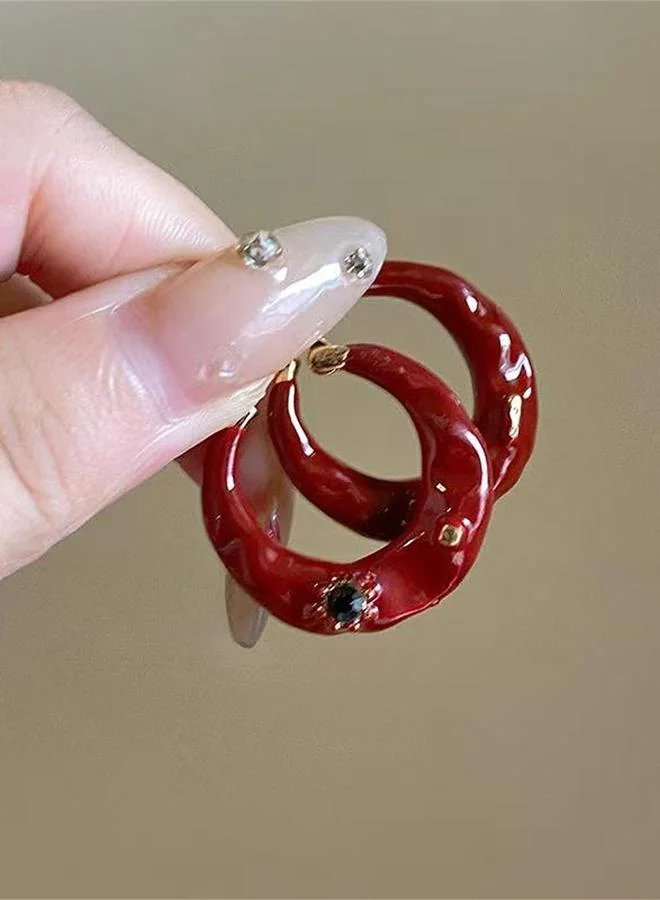 تايك تو Textured Hoop Earrings