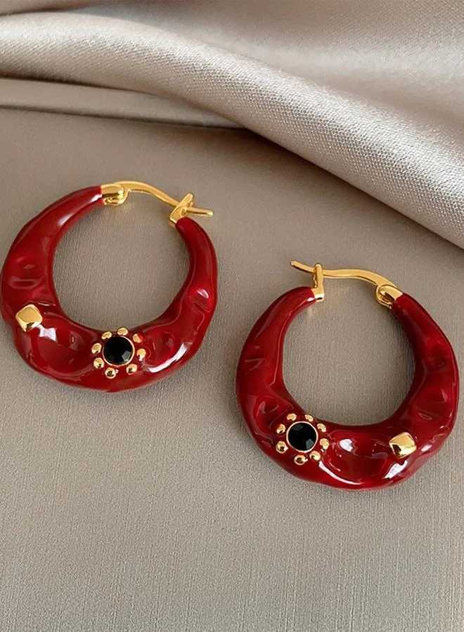 Take Two  Textured Hoop Earrings for Women | Best Price UAE
