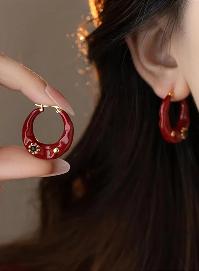تايك تو Textured Hoop Earrings
