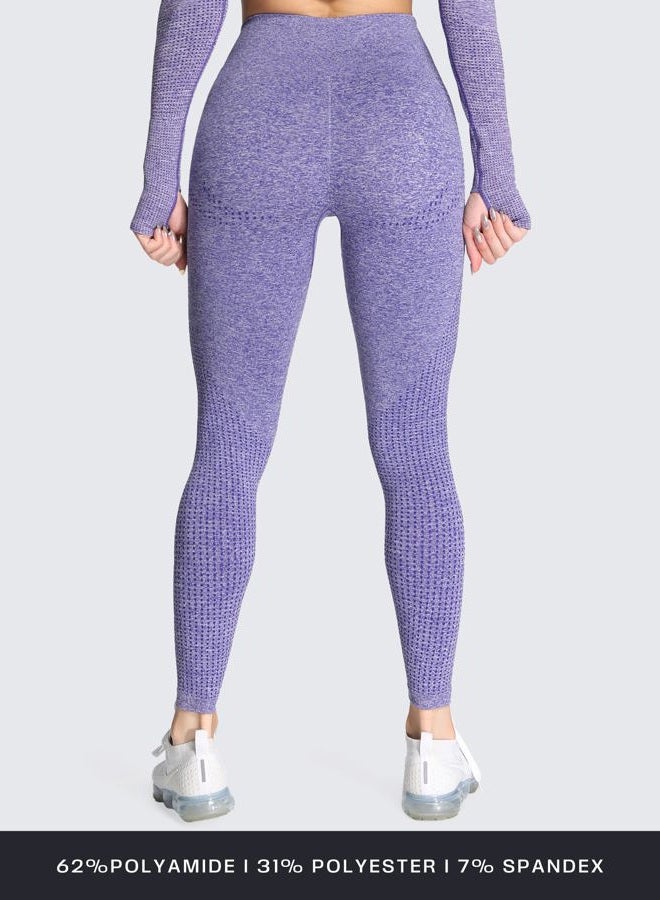 Aoxjox Women's High Waist Workout Gym Vital Seamless Leggings Yoga Pants 24'' (Indigo Marl, Small) - Image 5