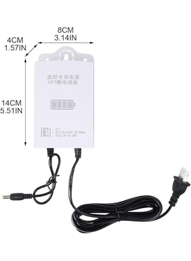 Mini UPS Battery Backup 12V 2A - Uninterruptible Power Supply for WiFi Routers, Modems & Security Cameras - Universal Interface Emergency Power Bank - Image 1