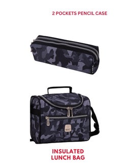 Wires 3 Piece Kids School Trolley Bag laptop compartment Big Wheels With Lunch bag & Pencil Case  - Image 5