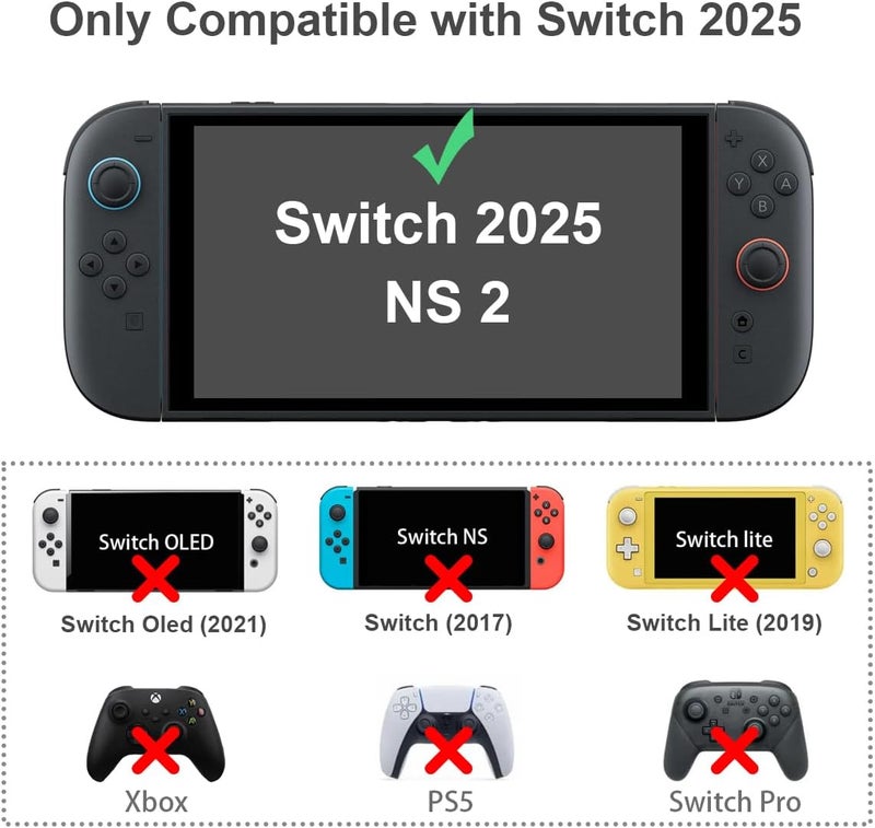 أغطية مقابض الإبهام لوحدة تحكم Switch 2، أغطية عصا لـ Nintendo Switch 2، أغطية عصا تناظرية من السيليكون الناعم باللون الأرجواني والوردي مع زهرة ديزي لوحدة تحكم Joycon لـ Switch 2، إكسسوارات مريحة كawaii - 4 قطع - Image 3