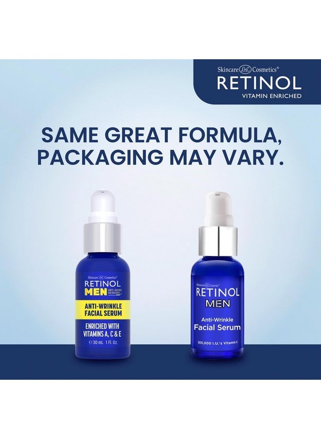 RETINOL Retinol Men’s Anti-Wrinkle Facial Serum - The Original Retinol Anti-Aging Men’s Formula For Younger Looking Skin - Vitamin-Enriched To Smooth Fine Lines & Wrinkles, Improve Tone & Promote Firmness  - Image 2