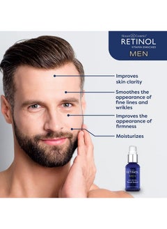 RETINOL Retinol Men’s Anti-Wrinkle Facial Serum - The Original Retinol Anti-Aging Men’s Formula For Younger Looking Skin - Vitamin-Enriched To Smooth Fine Lines & Wrinkles, Improve Tone & Promote Firmness  - Image 4