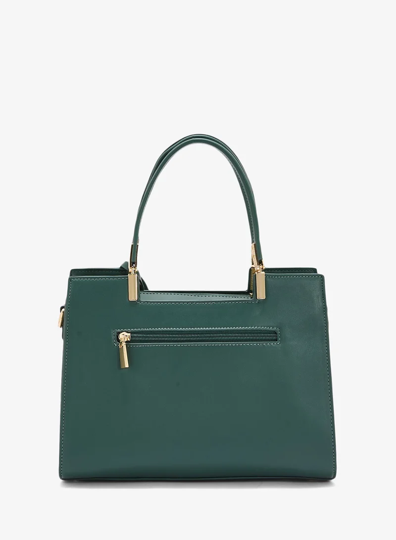 Khizana Stitch Detail Satchel Bag With Fob