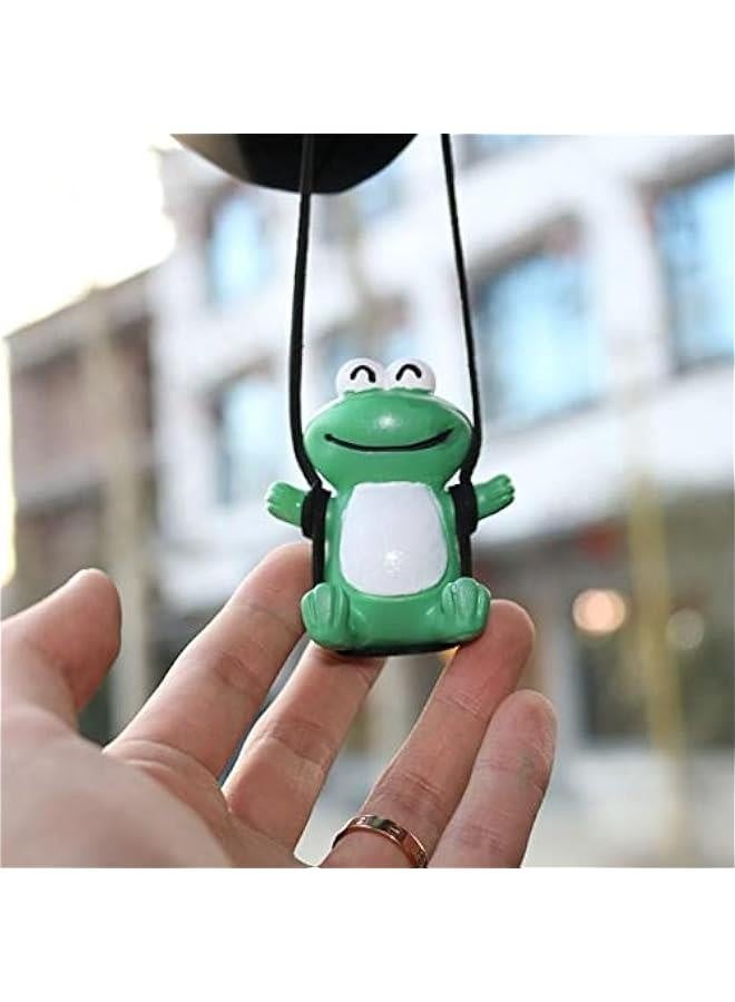 Swinging Frog Car Hanging Ornament,Cute Animal Swing Frog Car Interior Decoration Frog Pendant for Auto Rearview Mirror Decoration(A) - Image 3
