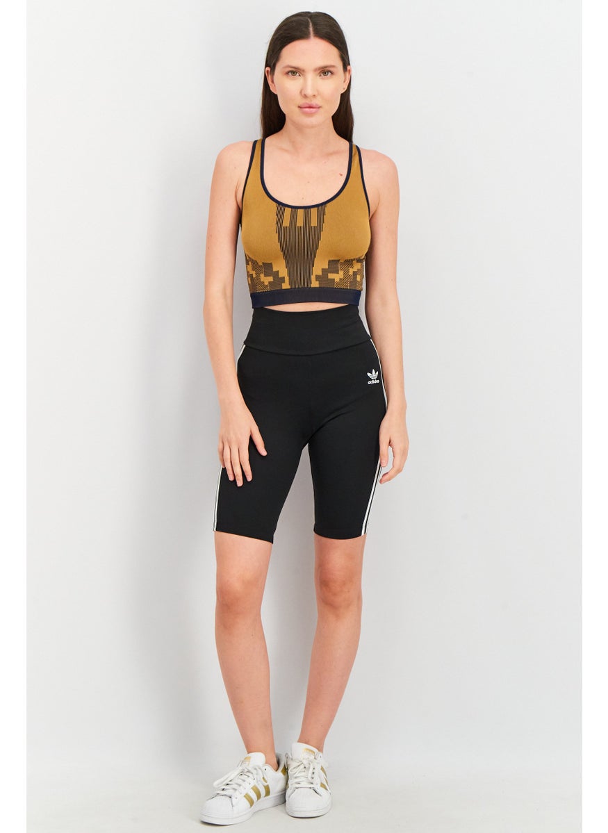 Adidas Women Sportswear Fit Textured Sports Bra, Tan  - Image 4