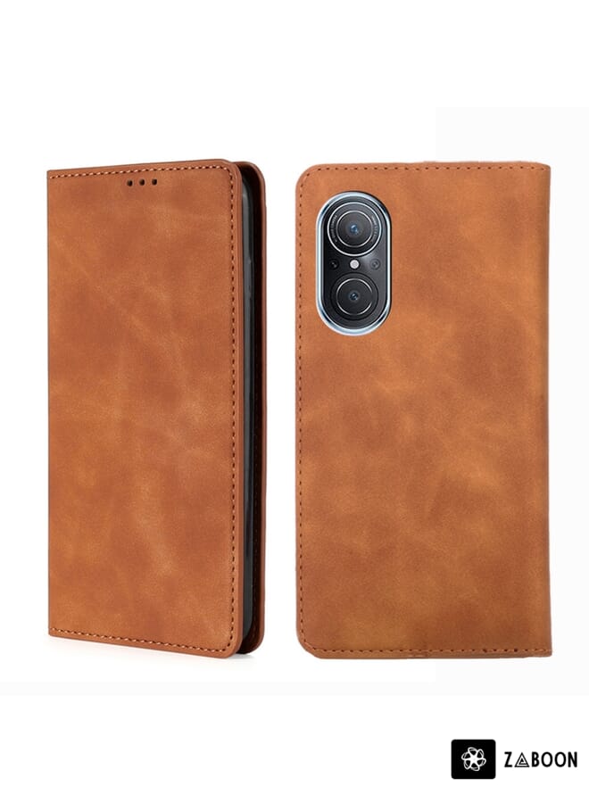Zaboon Protective Case For vivo S15 5G Cow Texture Magnetic Horizontal Flip Leather - Image 1