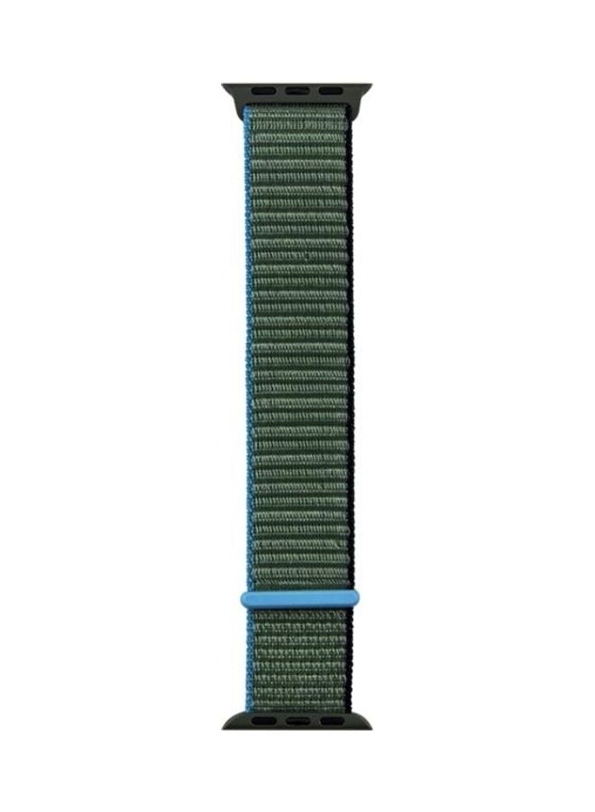 NIBEMINENT Replacement Watch Band For Apple Series 7 45mm/6 & SE 5 4 44mm/3 2 1 42mm Dark Olive Green - Image 1