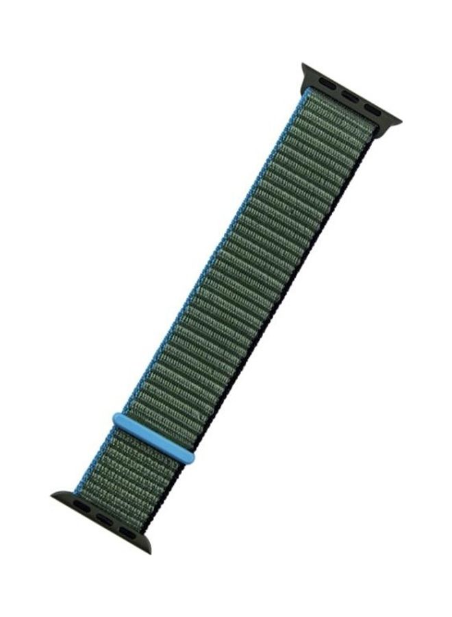 NIBEMINENT Replacement Watch Band For Apple Series 7 45mm/6 & SE 5 4 44mm/3 2 1 42mm Dark Olive Green - Image 2