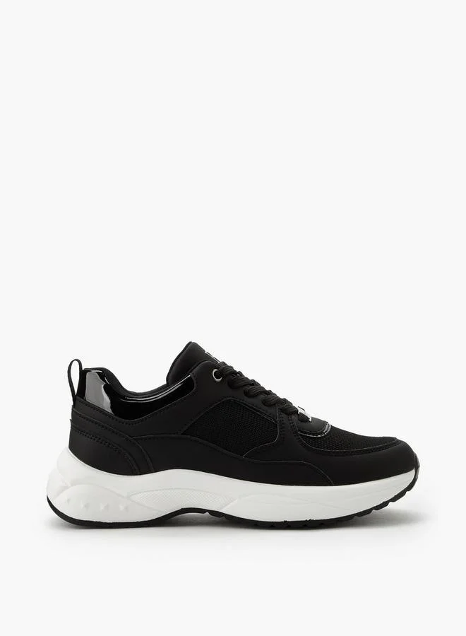 Flora Bella By Shoexpress BLACK Flora Bella Women Lace-Up Ankle Sneakers for Women | Best Price UAE