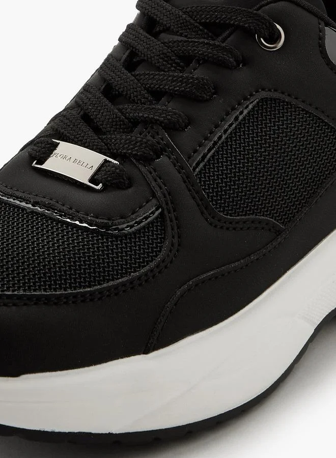 Flora Bella By Shoexpress BLACK Flora Bella Women Lace-Up Ankle Sneakers for Women | Best Price UAE