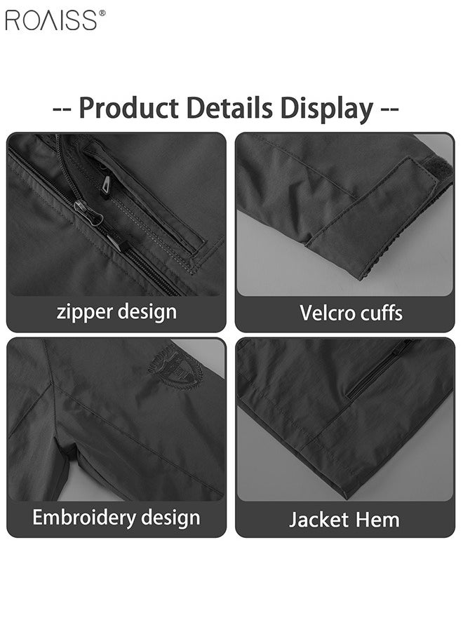 Men's Casual Waterproof Jacket Zipper Closure Hood Windproof Coat Pockets at Sides and Chest - pzsku/ZA77D4D17A9C01107294AZ/45/_/1714374116/7014dd7a-4484-43e5-8e3e-778a26bfa508